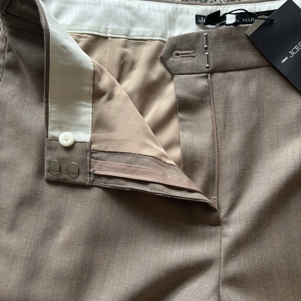 J. Crew Mario Bellucci Women’s Dress Trousers in Light Brown. Italian Wool. - Picture 6 of 11